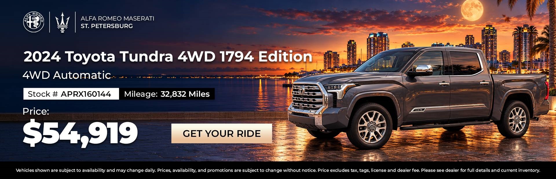 2024 Toyota Tundra 4WD 1794 Edition at Alfa Romeo Maserati St. Petersburg