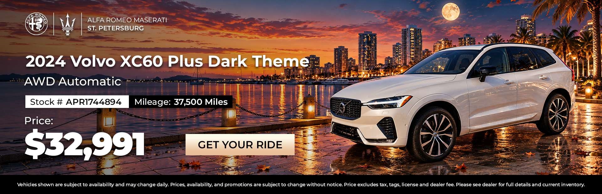 2024 Volvo XC60 Plus Dark Theme at Alfa Romeo Maserati St. Petersburg