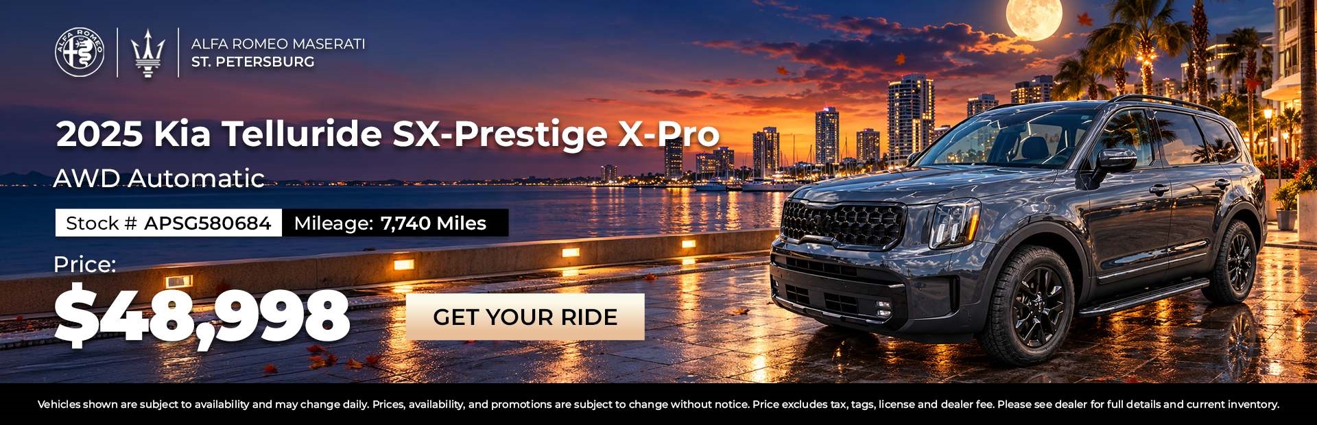 2025 Kia Telluride SX-Prestige X-Pro at Alfa Romeo Maserati St. Petersburg