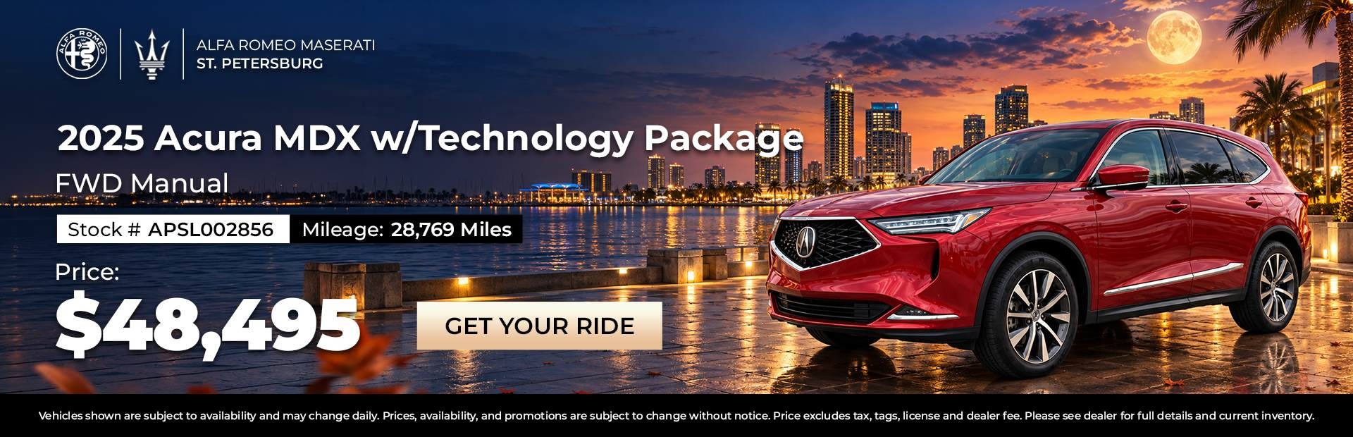 2025 Acura MDX with Technology Package at Alfa Romeo Maserati St. Petersburg
