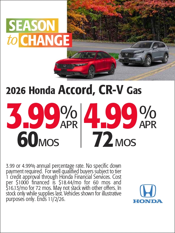 Honda Accord and Crv Specials