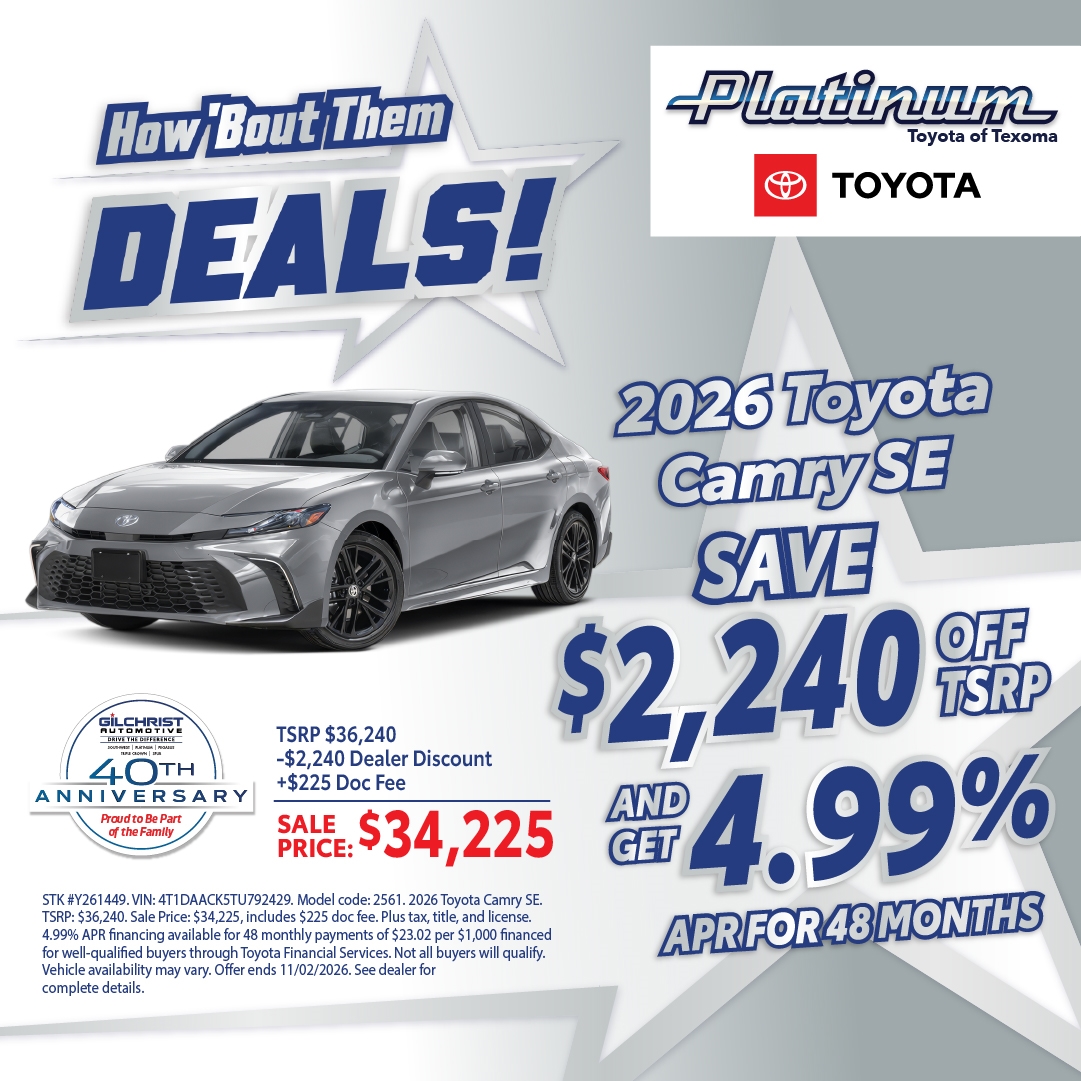 2026 Toyota Camry SE Offer