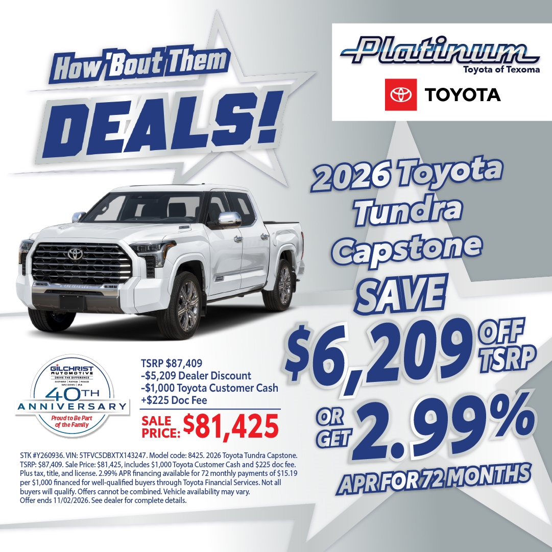2026 Toyota Tundra Capstone Offer