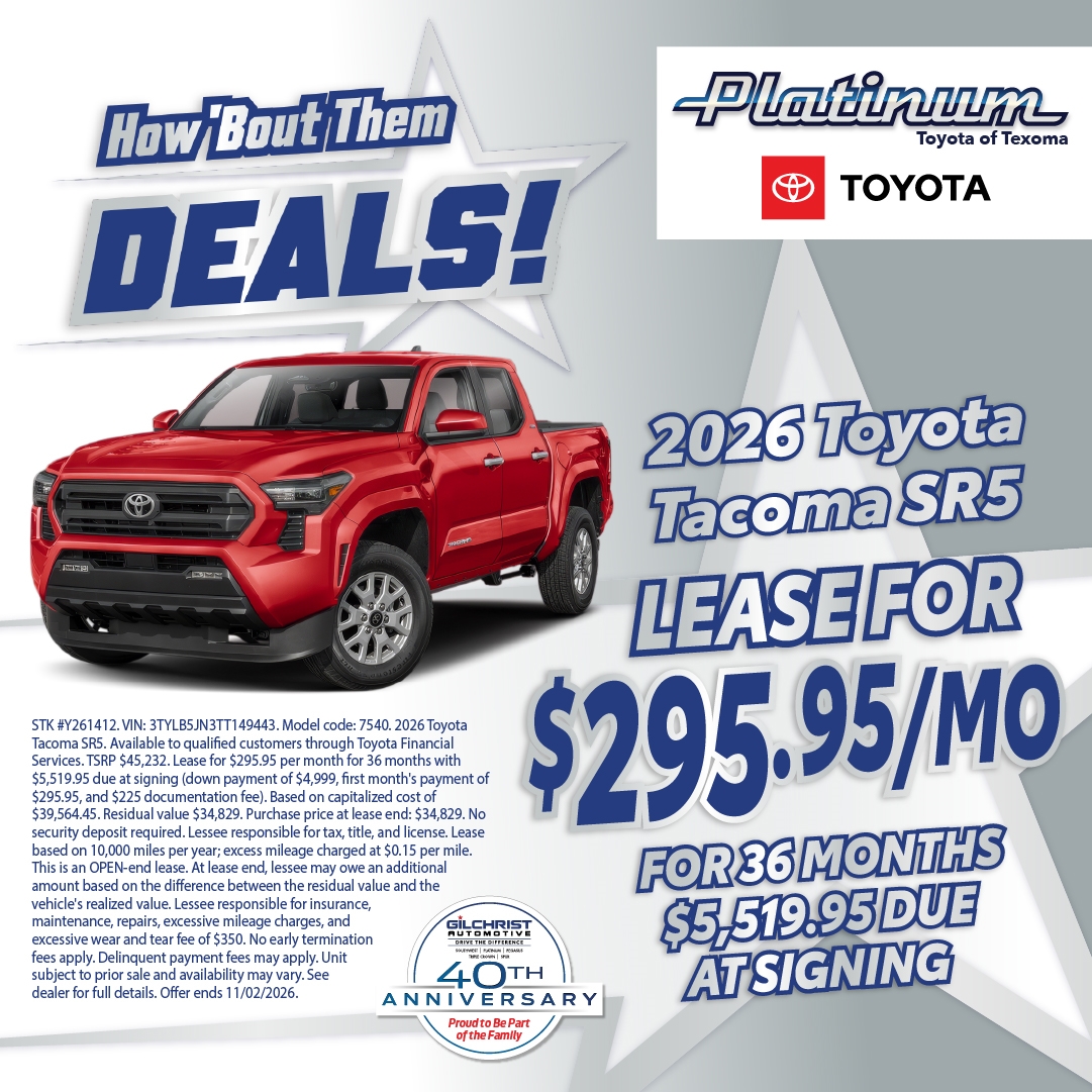 2026 Toyota Tacoma SR5 Lease Offer