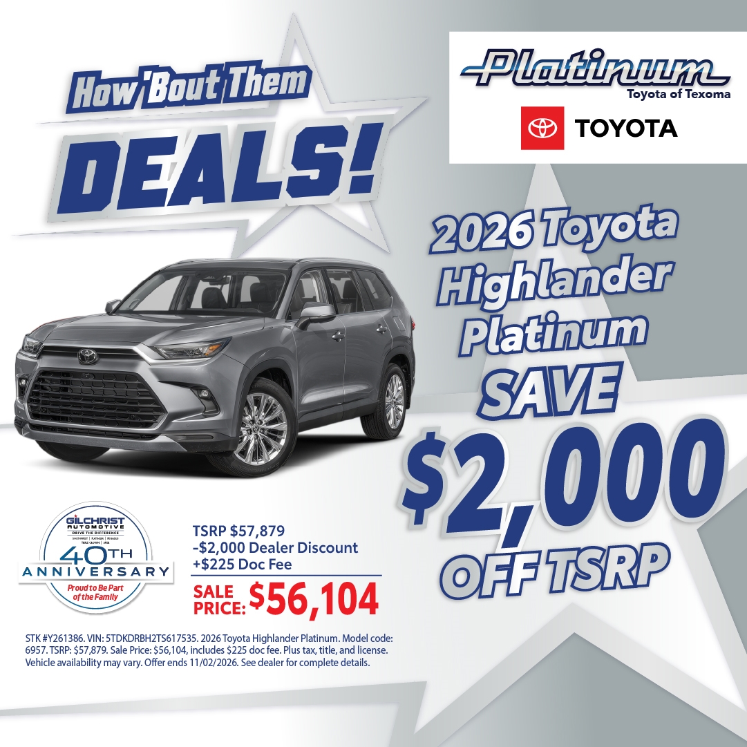 2026 Toyota Highlander Offer