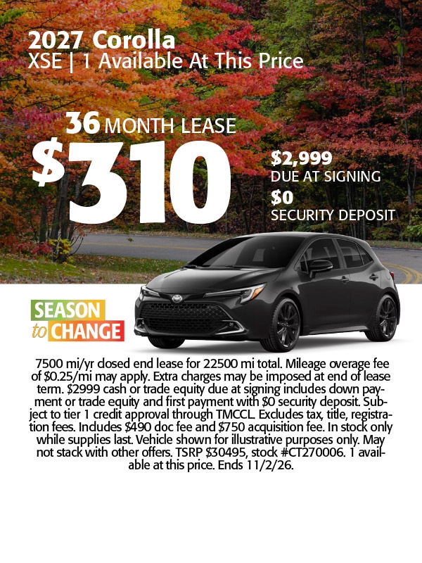Toyota Corolla Specials