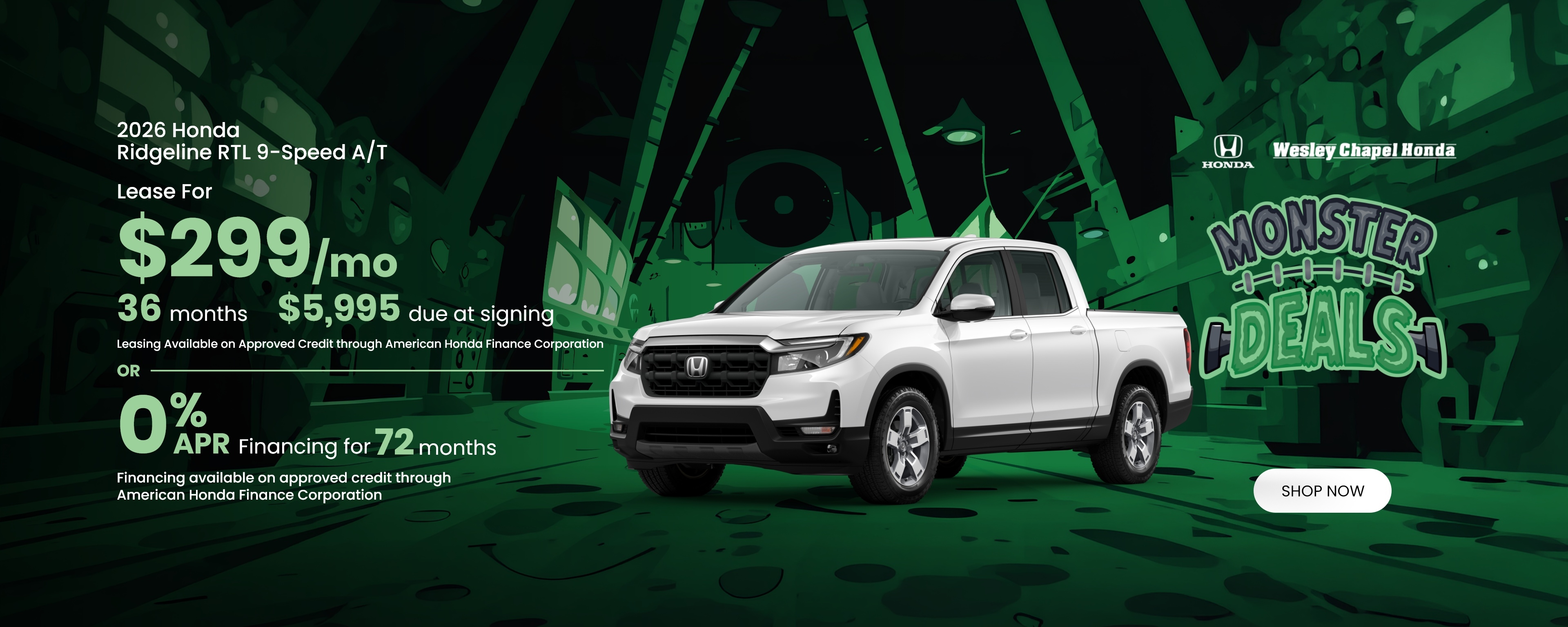 Lease a New 2026 Honda Ridgeline RTL 9-Speed A/T