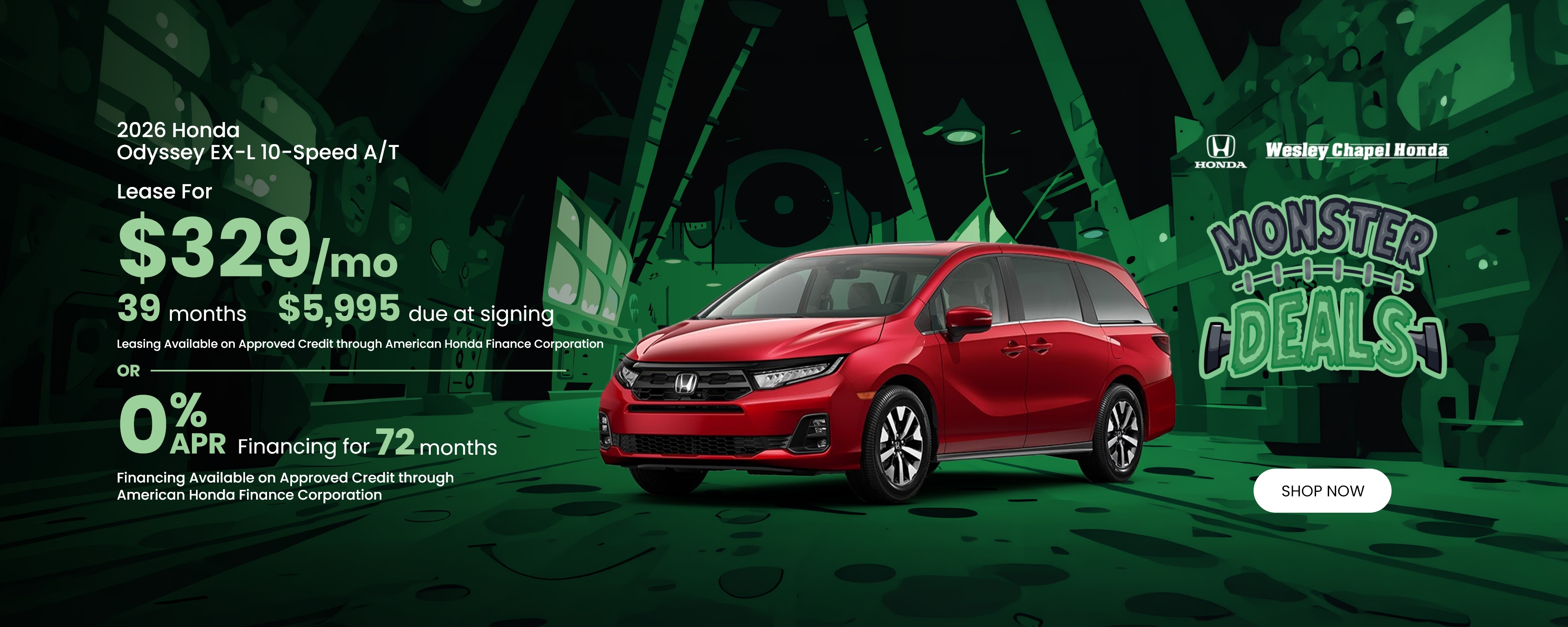 Lease a New 2026 Honda Odyssey EX-L 10-Speed A/T