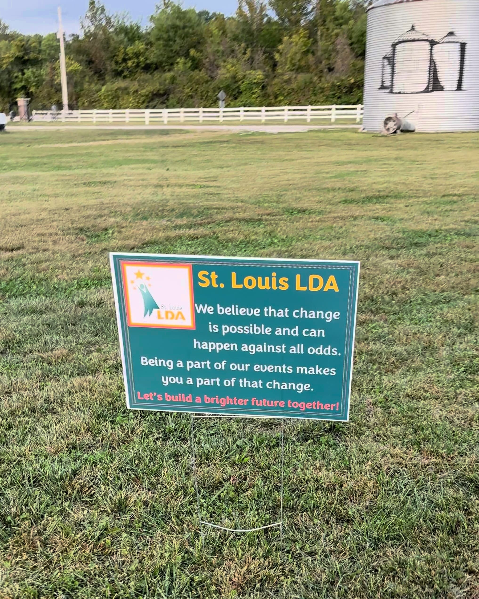 St. Louis LDA sign at the annual fall gathering