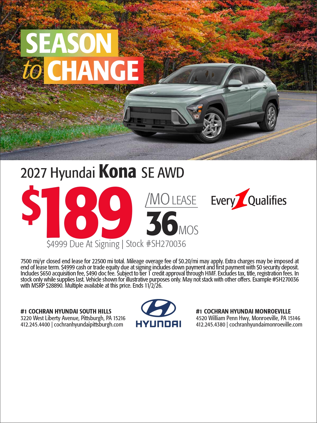 Hyundai Kona Specials