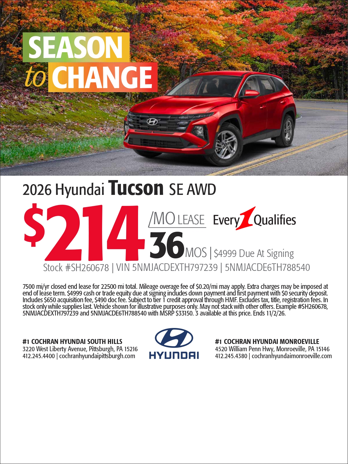 Hyundai Tucson Specials