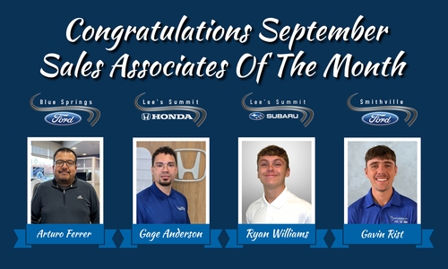September Sales Associates of the Month
