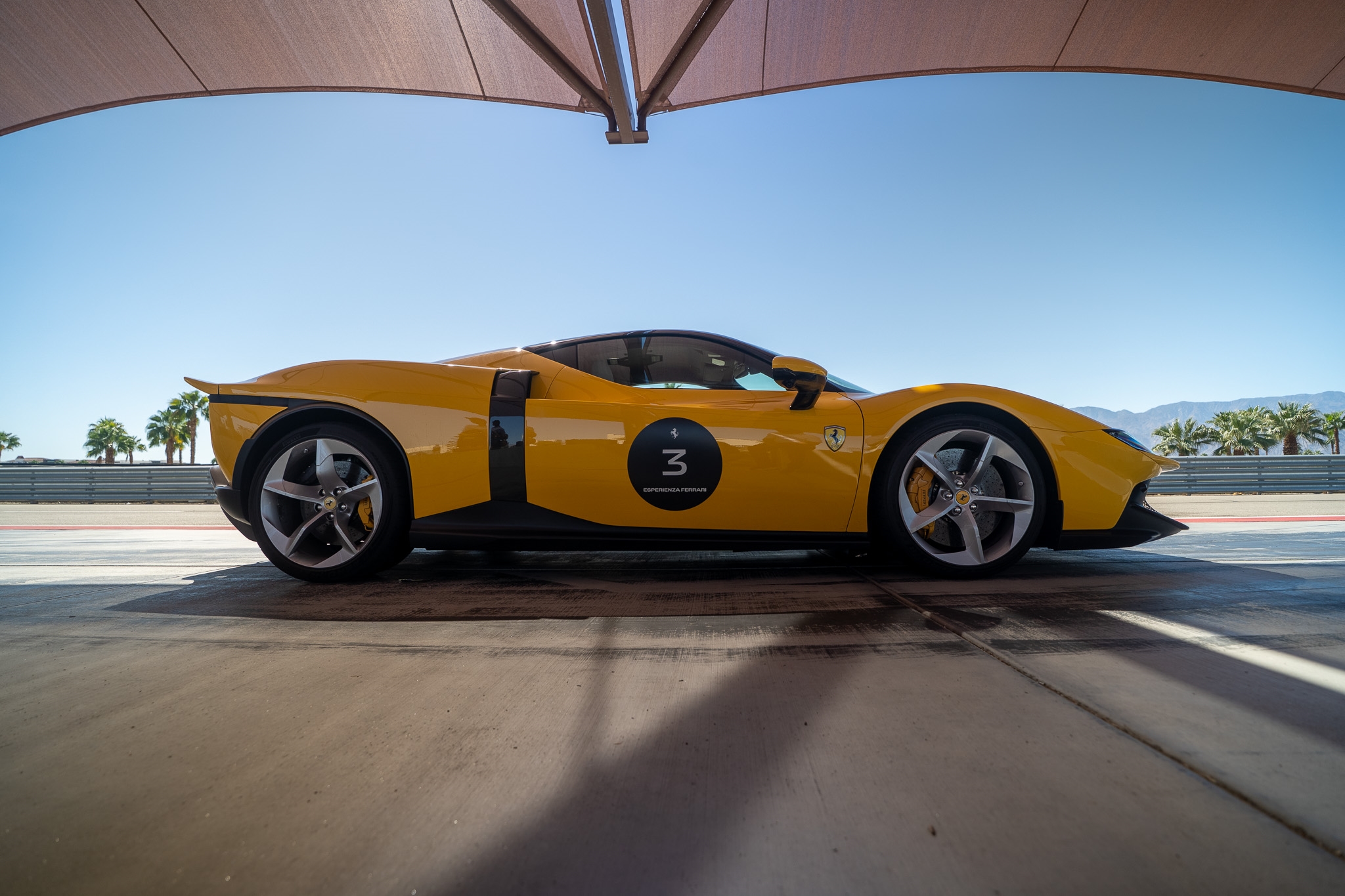 yellow ferrari