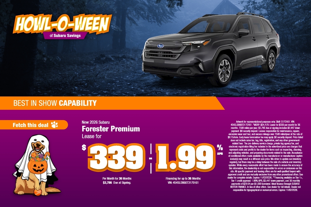 New 2026 Subaru Forester Premium Lease For $339 Per Month