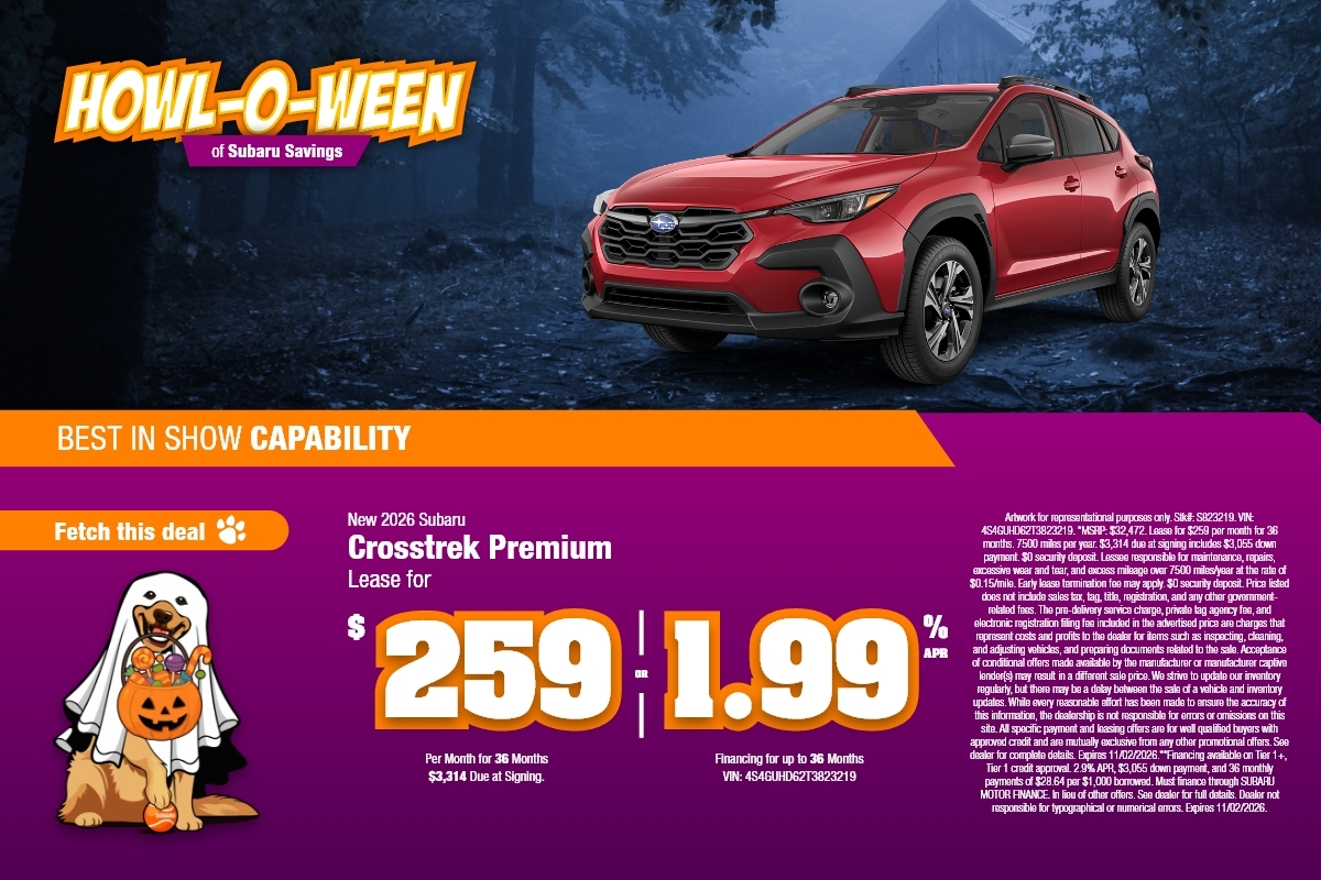 New 2026 Subaru Crosstrek Premium Lease For $259