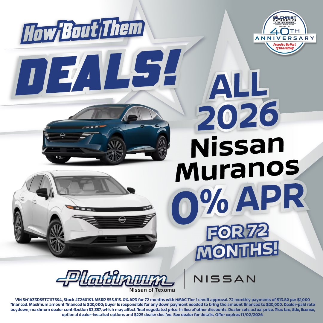 2026 Nissan Murano - 0% APR for 72 months