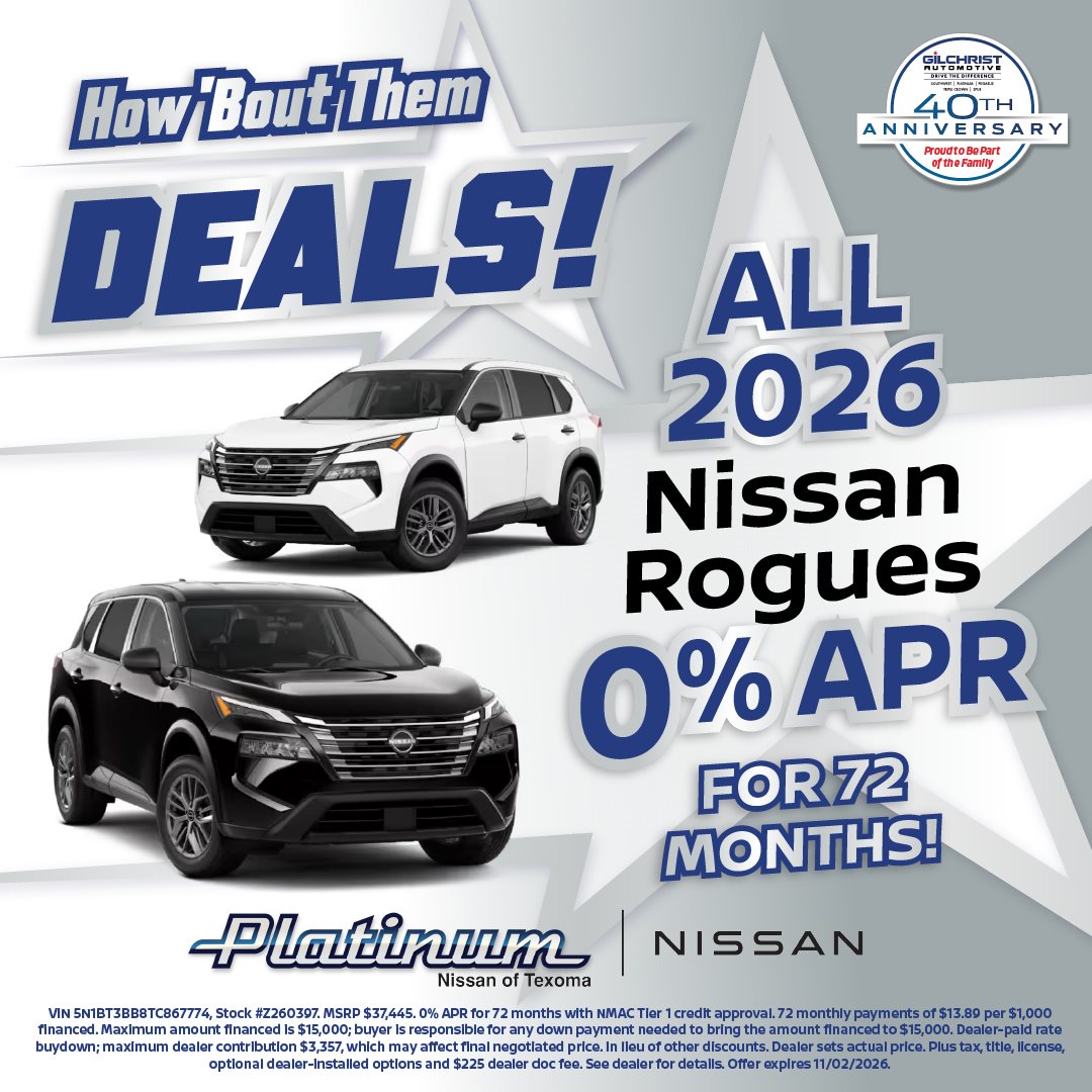 2026 Nissan Rogue - 0% APR for 72 months