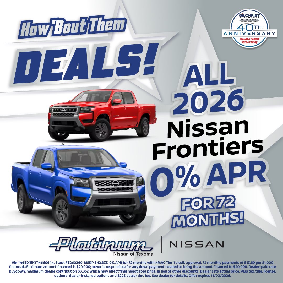 2026 Nissan Frontier - 0% APR for 72 months