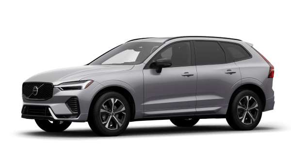 Silver Volvo XC60 SUV shown from a front three-quarter angle.