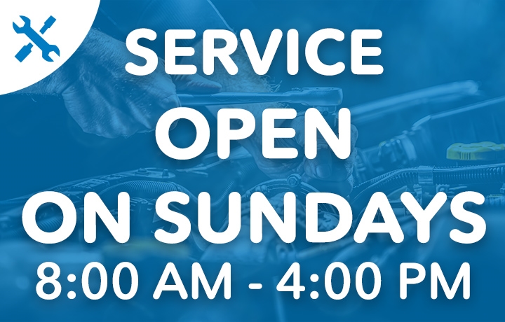 SERVICE OPEN ON SUNDAYS!