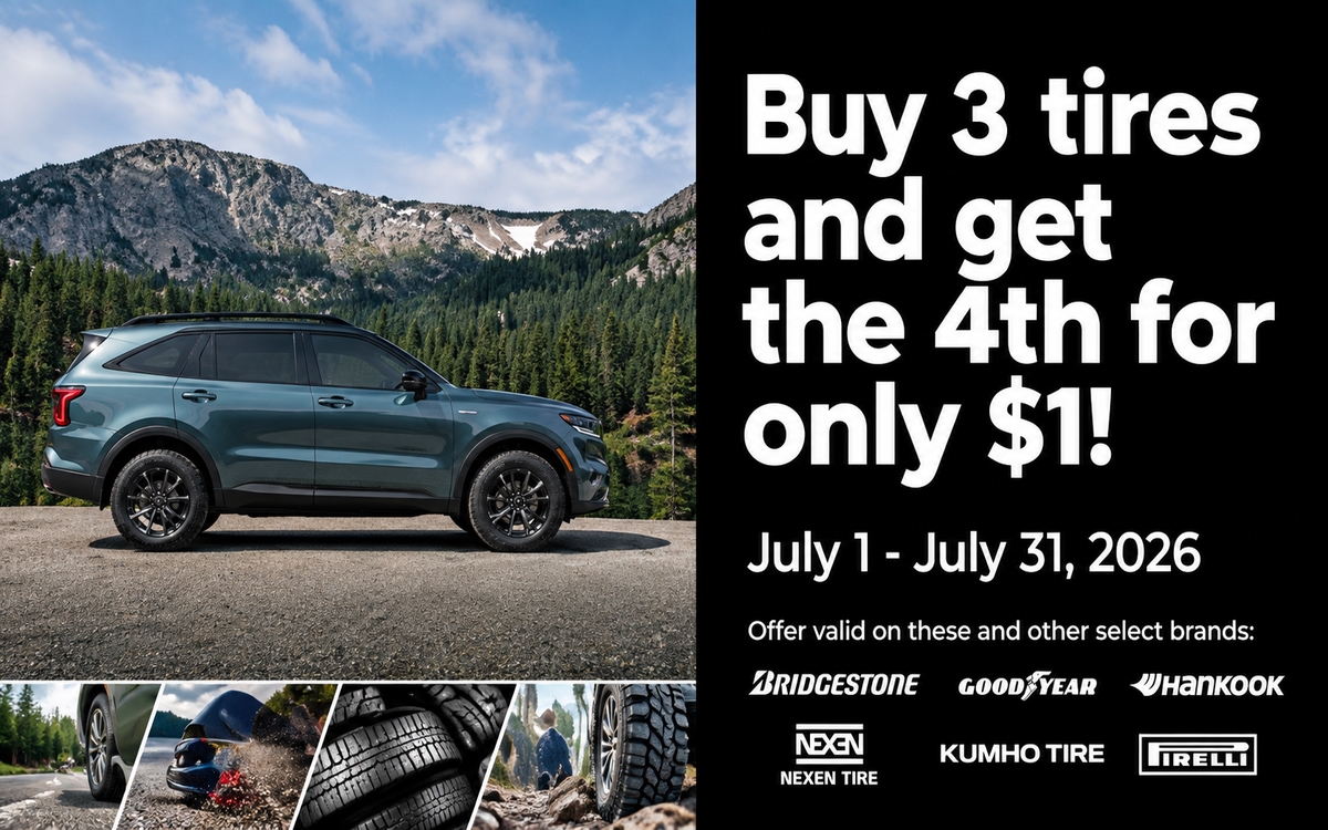 Buy 3 Tires Get the 4th for $1